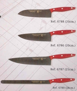 FACA COZINHA 16CM VERMELHA TEFLON